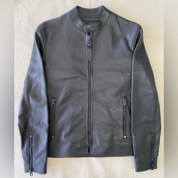 Coach Jackets & Blazers - NWT Coach Outlet Womens Leather Racer Jacket Black Hardware Buttery Luxury XS